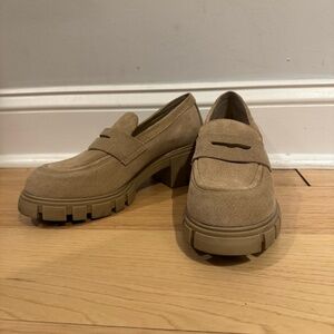 steve madden lug sole suede loafer